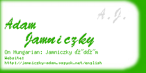 adam jamniczky business card